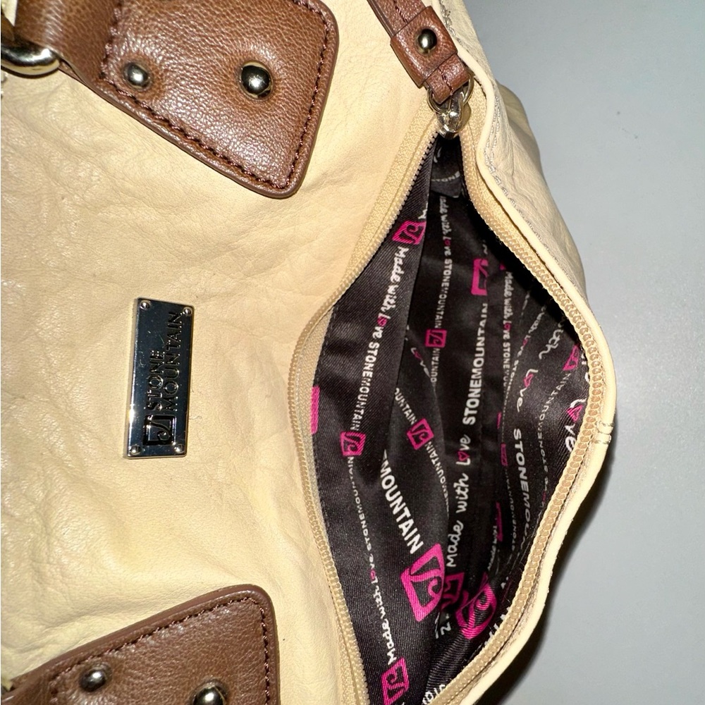 Stone Mountain Leather Cream/Brown Bag - Picture 4 of 10